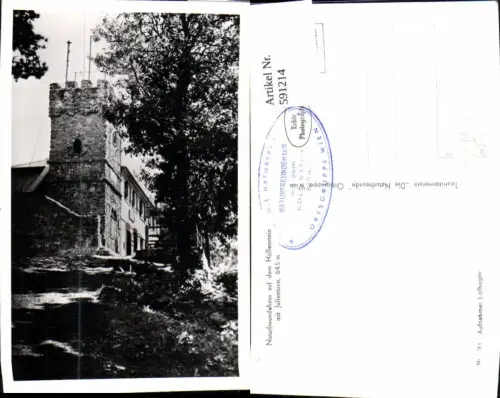 591214,Foto Ak Naturfreundehaus a. d. Höllenstein m. Julienturm Kaltenleutgeben