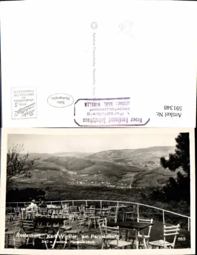591348,Foto Ak Perchtoldsdorf Restaurant Karl Winkler a. Parapluiberg Terrasse