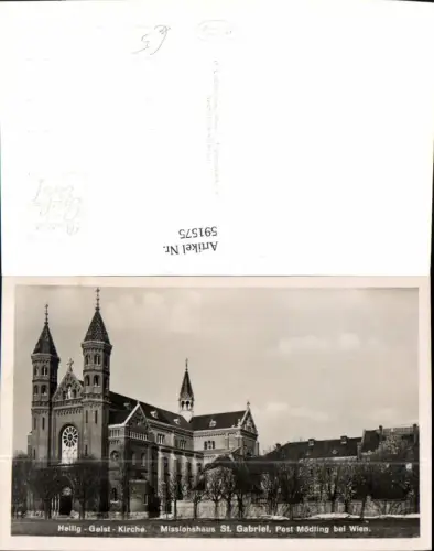 591575,Foto Ak Heilig-Geist-Kirche Missionshaus St Gabriel Mödling