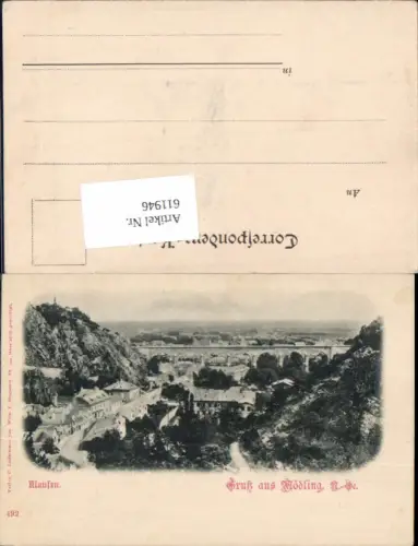 611946,Klausen bei Mödling m. Viadukt um 1897 pub Ledermann 492