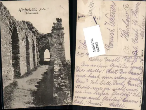 647945,Hinterbrühl bei Wien Mödling Römerwand pub Sperling 1699 W