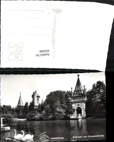 650300,Foto Ak Laxenburg Überfuhr zur Franzensburg Schwan
