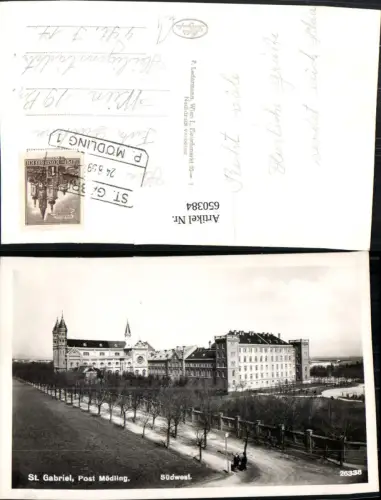 650384,Foto Ak Missionshaus St Gabriel Maria Enzersdorf Mödling Südwest