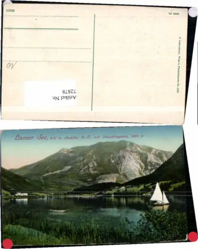 72878,Lunzersee b. Lunz am See Boot Segelboot 1910