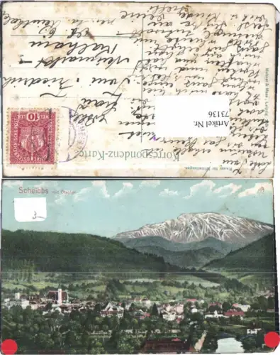 73136,Scheibbs m. Ötscher COLOR 1915 pub Mehner Maas