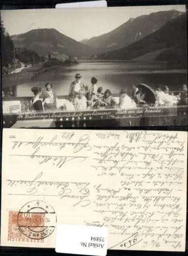 75894,H. Grübmayr's Gastwirtschaft am Lunzersee Blick von der Veranda