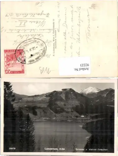 92223,Lunzersee bei Lunz am See m. Ötscher Bahnpost