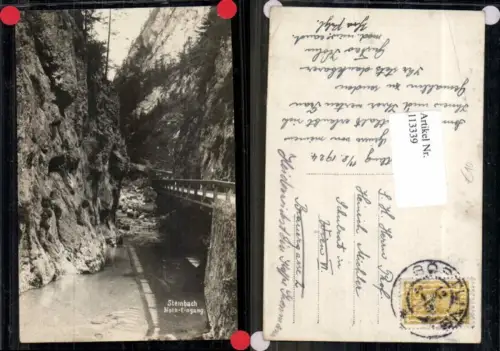 113339,seltene Fotokarte Steinbach In der Noth bei Göstling a.d. Ybb 1924