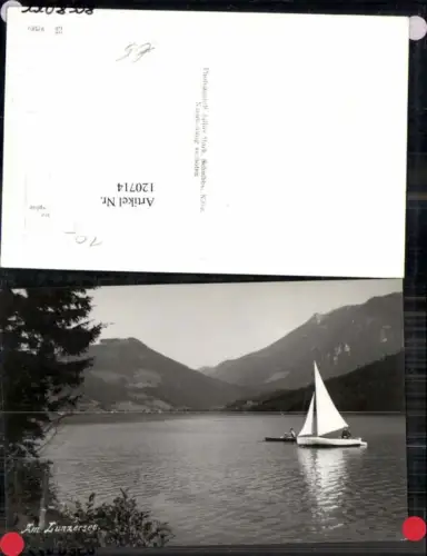 120714,Lunzersee bei Lunz am See Segelboot Segelschiff 1936 seltene FotoAK