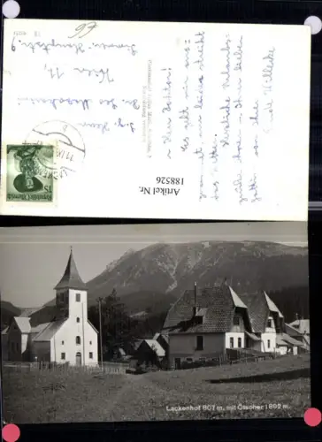 188526,Lackenhof Teilansicht m. Ötscher Kirche