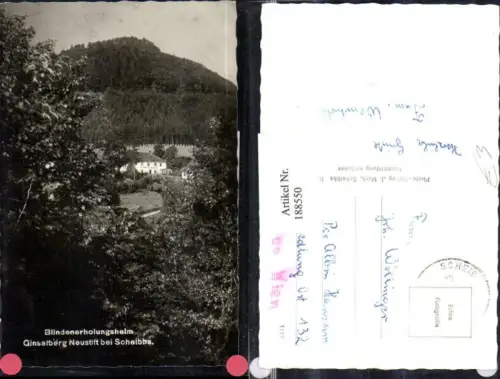 188550,Blindenerholungsheim Ginselberg Neustift b. Scheibbs