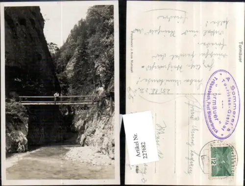 227682,Tormäuer Klamm Brücke Partie b. Wienerbruck Gaming