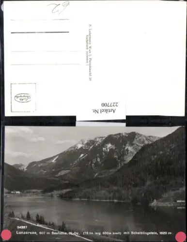 227700,Lunzersee b. Lunz a. See m. Scheiblingstein
