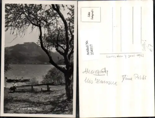 234517,Seltene AK Motiv vom Lunzer See b. Lunz Partie Ruderboot