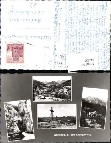242653,Göstling an d. Ybbs Totale u. Umgebung Jagdschloss Steinbach Hockar u. Die Not Mehrbildkarte