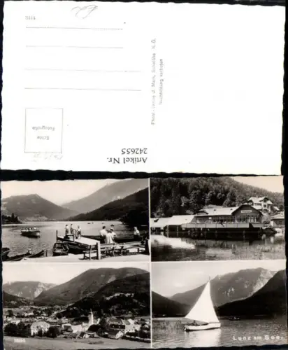 242655,Lunz am See Totale Anlegeplatz Ruderboote Boot Gastwirtschaft Segelboot Mehrbildkarte