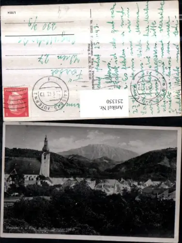 251350,Purgstall an d. Erlaf Erlauf Teilansicht Kirche m. Ötscher