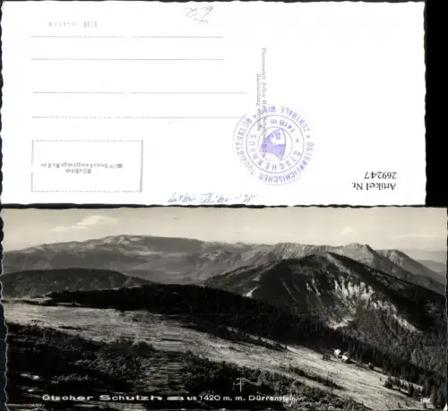 269247,Ötscher Schutzhaus m. Dürrenstein Lackenhof Bergkulisse