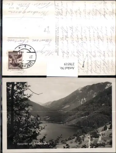278519,Lunzersee See b. Lunz m. Scheiblingstein Bergkulisse pub Deutscher Schulverein 3477