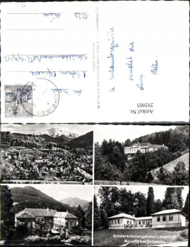 292005,Scheibbs Totale m. Ötscher Kindererholungsheim Lehenhof b. Neustift Mehrbildkarte