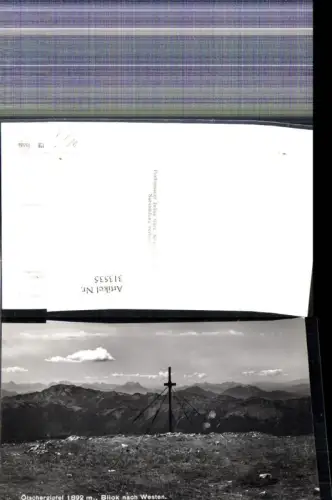 313535,Foto Ak Ötschergipfel Blick n. Westen Gipfelkreuz Ötscher b. Lackenhof