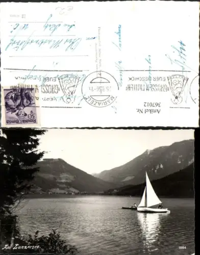 367012,Lunzersee See b. Lunz Segelboot Bergkulisse