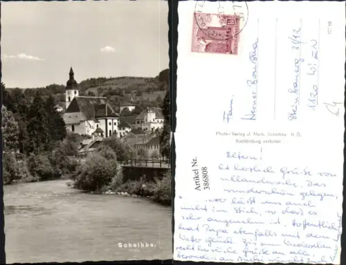 386808,Scheibbs Teilansicht Kirche Fluss