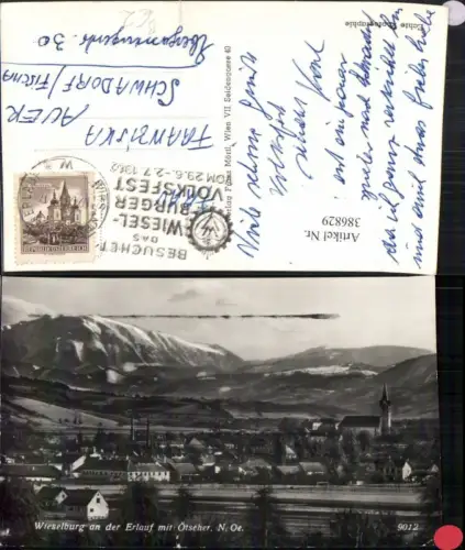 386829,Wieselburg an d. Erlauf Totale m. Ötscher Bergkulisse