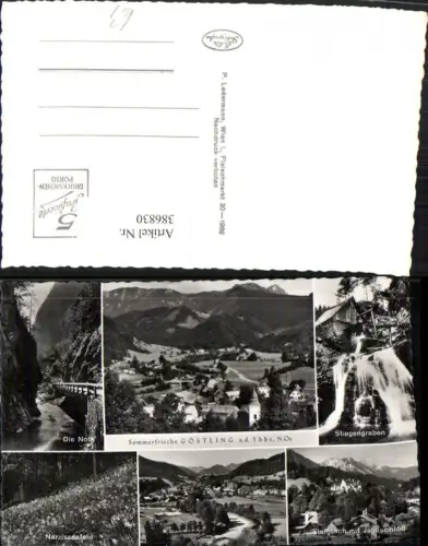 386830,Gösting an d. Ybbs Totale Stiegengraben Wasserfall Mühle Jagdschloss Mehrbildkarte