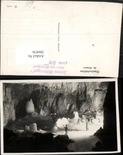 386836,Foto AK Ötscherhöhlen b. Lackenhof Puchenstuben Großer Eisdom