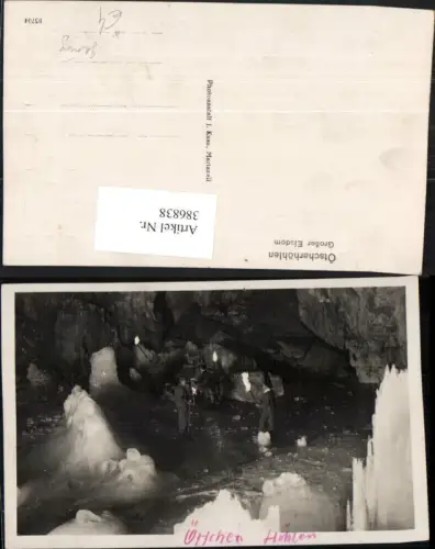 386838,Foto AK Ötscherhöhlen b. Lackenhof Großer Eisdom