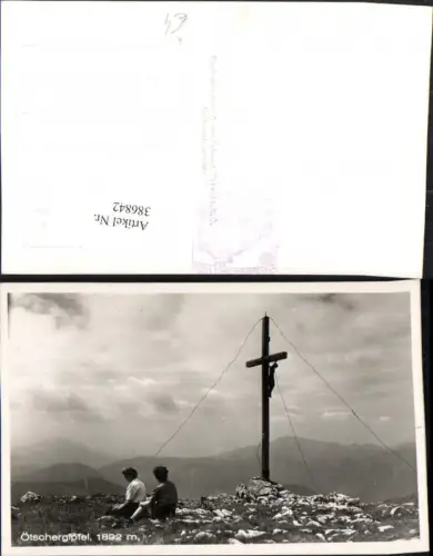 386842,Ötschergipfel Kreuz b. Lackenhof Bergkulisse
