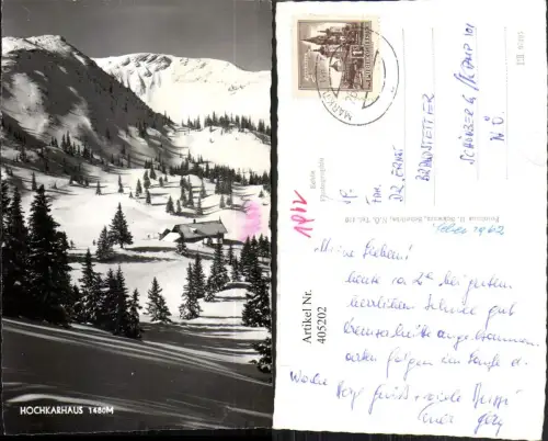 405202,Hochkarhaus b. Göstling an d. Ybbs Bergkulisse Winterbild