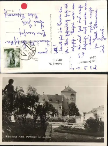 405210,Wieselburg Parkmotiv m. Rathaus