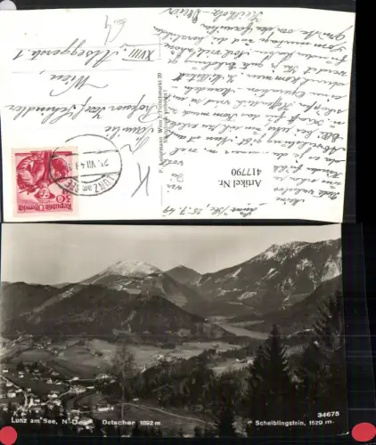 417790,Lunz am See Totale m. Ötscher u. Scheiblingstein Bergkulisse