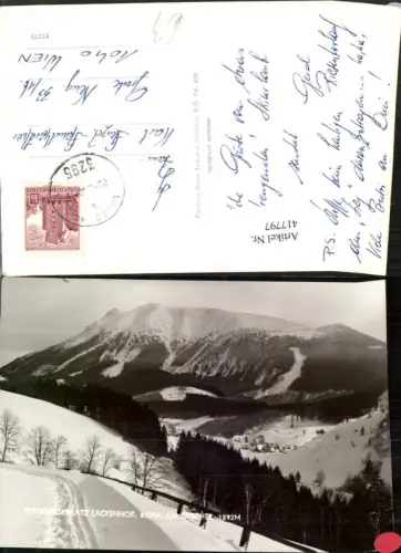 417797,Lackenhof Totale m. Ötscher Bergkulisse Winterbild