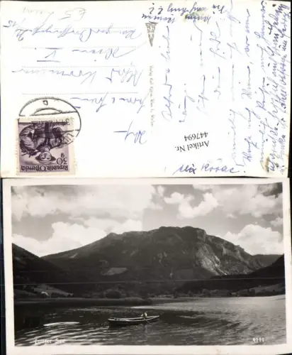 447694,Lunzer See b. Lunz Ruderboot Boot Bergkulisse