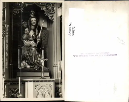 590872,Foto Ak Lunz a. See Maria im goldenen Sessel Statue