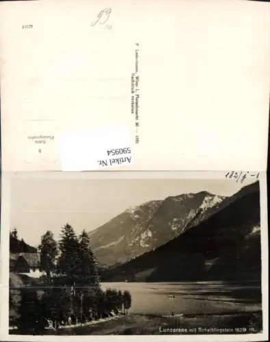 590954,Foto Ak Lunzersee m. Scheiblingstein Lunz a. See Boot Ruderboot