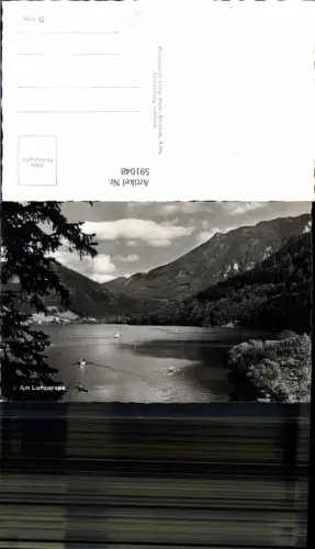 591048,Foto Ak Am Lunzersee Lunz a. See Boote Segelboot Ruderboote
