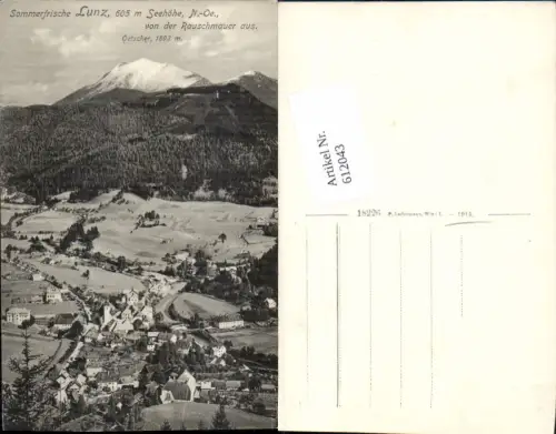 612043,Lunz am See Lunzersee v.d. Rauschmauer aus pub Ledermann 18226