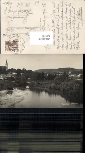 614198,tolle Foto-AK Wieselburg an der Erlauf Brücke