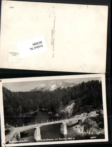 663990,Mariazellerbahn Annaberg Erlaufklause Brücke m. Ötscher