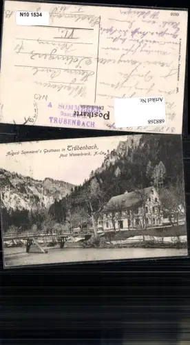 688268 Trübenbach bei Wienerbruck Puchenstuben Gasthaus Sommerer pub Ledermann 6850