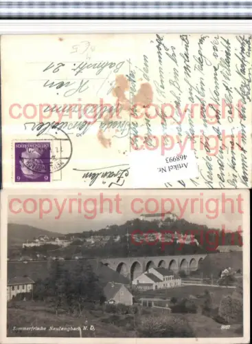468993,Neulengbach Totale m. Burg Brücke