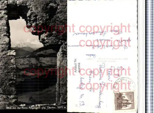 468994,Blick aus der Ruine Rabenstein an d. Pielach Bahnpost Mariazell – St Pölten