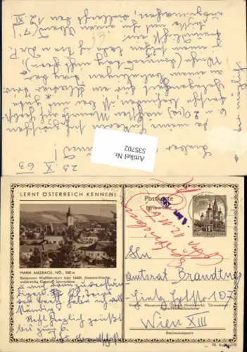 535702,Maria Anzbach bei Neulengbach Postkarte