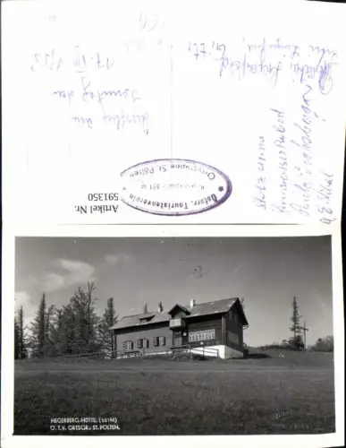 591350,Foto Ak Hegerberghütte Stössing pub Photo Schoft