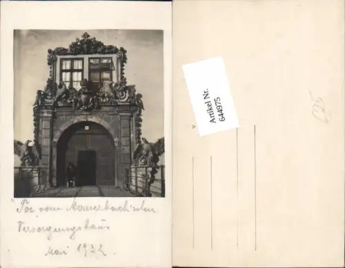 644975,tolle Foto-AK Mauerbach b. Wien Versorgungsheim Tor 1932