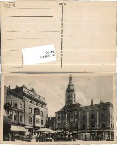 74190,St Pölten Marktplatz Leute 1940